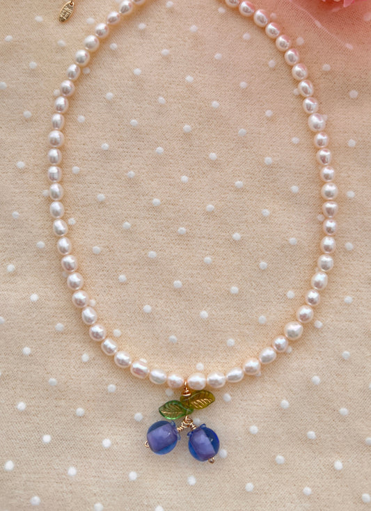 Blueberry Freshwater Pearl Necklace