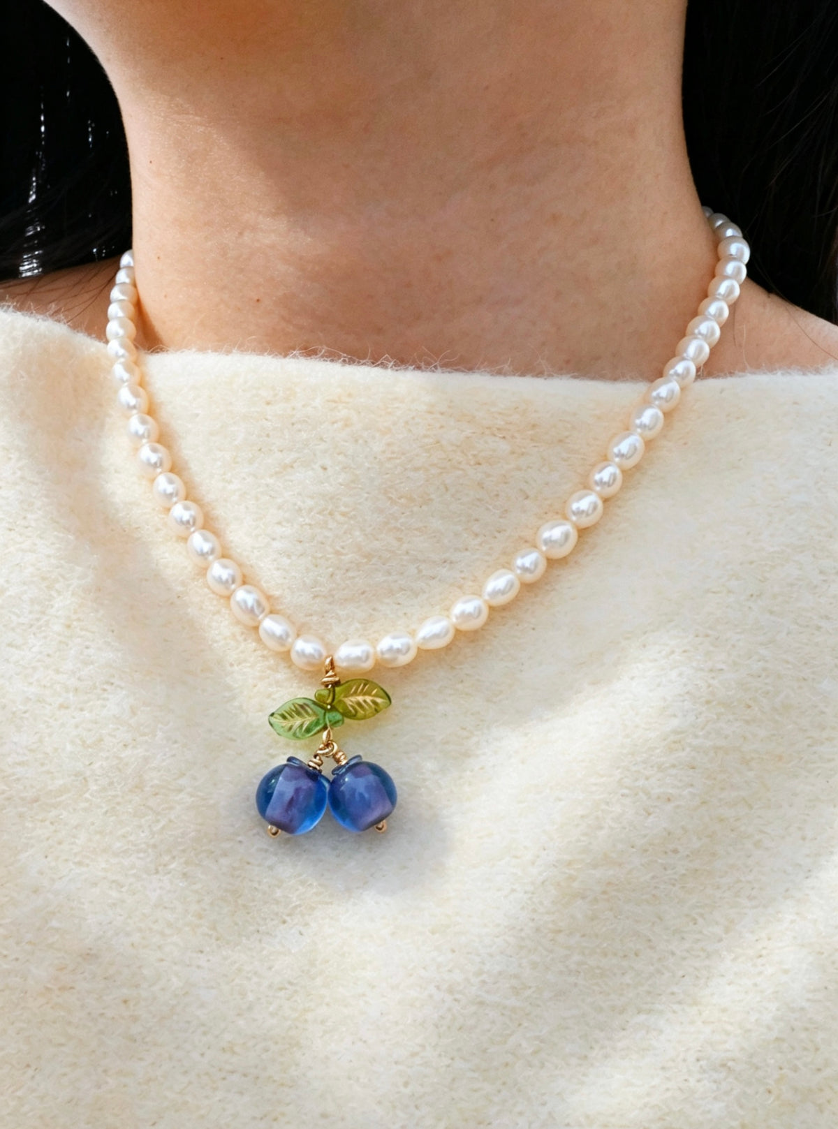 Blueberry Freshwater Pearl Necklace