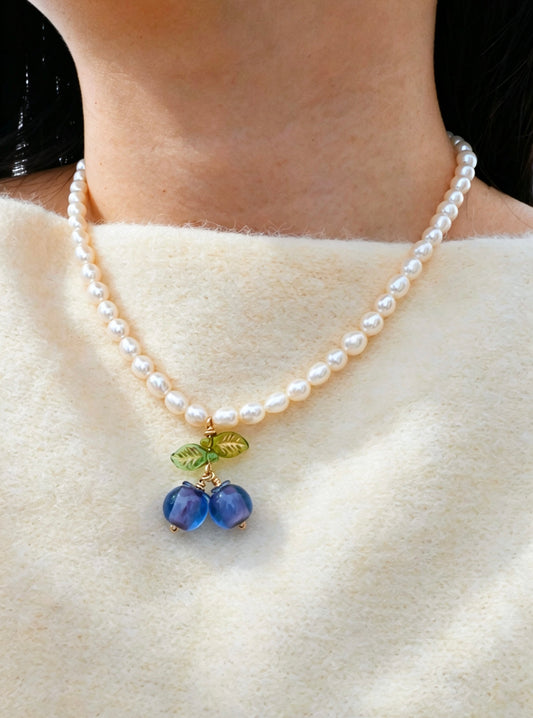 Blueberry Freshwater Pearl Necklace
