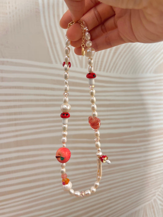 🍎 Whimsical Forest Freshwater Pearl Necklace