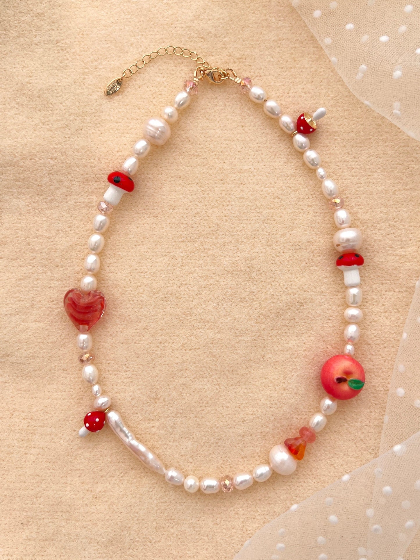 🍎 Whimsical Forest Freshwater Pearl Necklace