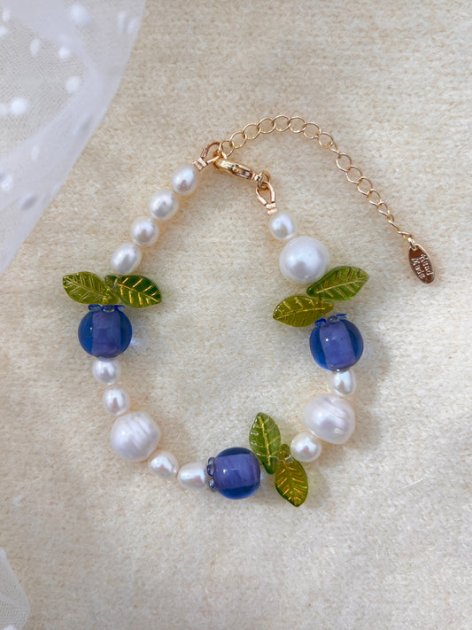 "Blueberry🫐 Fizz" Freshwater Pearl Bracelet